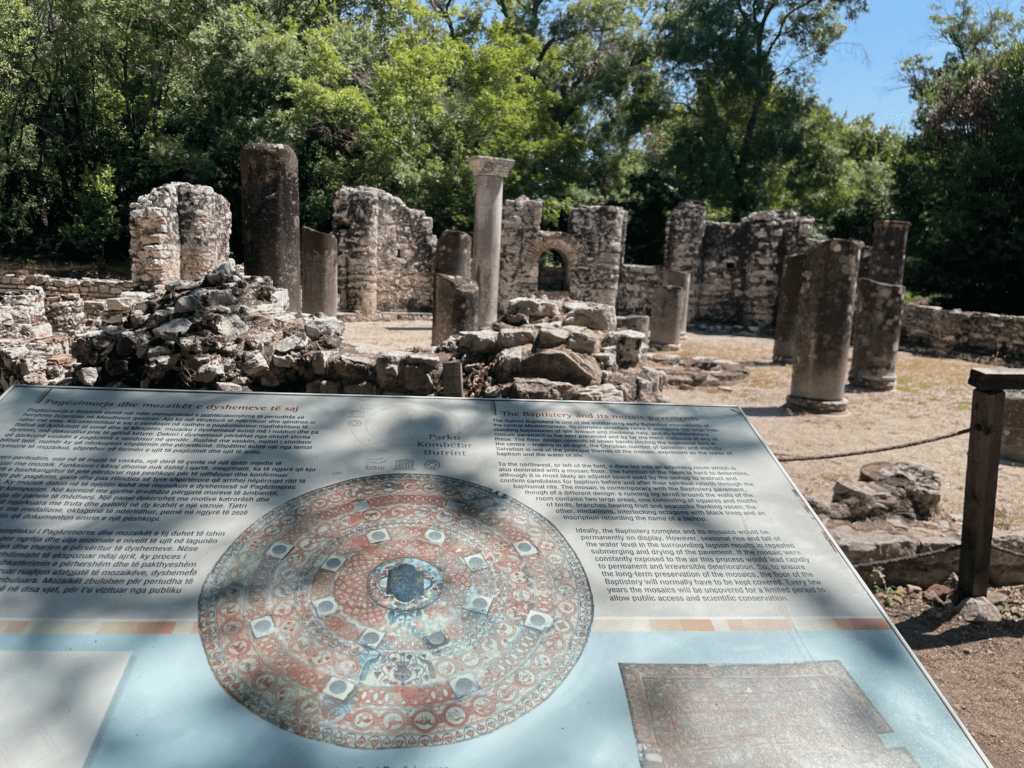 Day in Ksamil: Butrint Baptistry