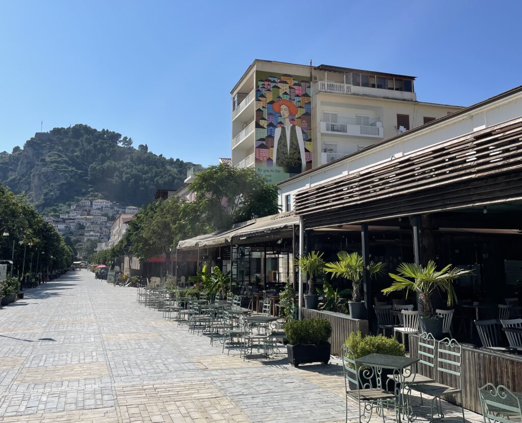 things to do in Berat: walk the promenade