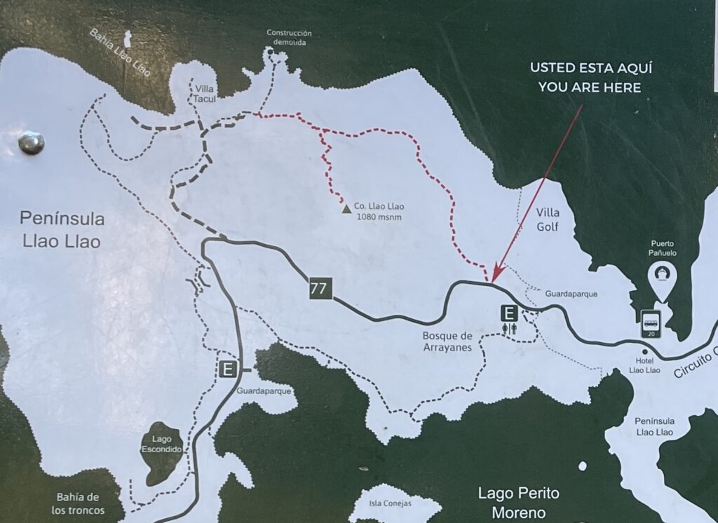 Cerro Llao Llao Trail Map