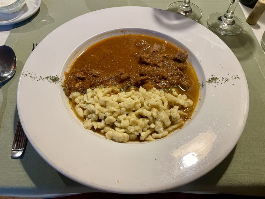 Goulash and Spaetzle