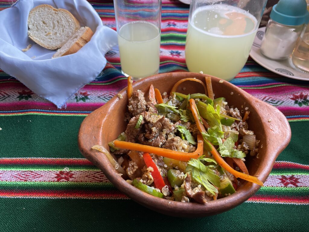 What to Eat in Iruya: Llama Quinoa with Veggies